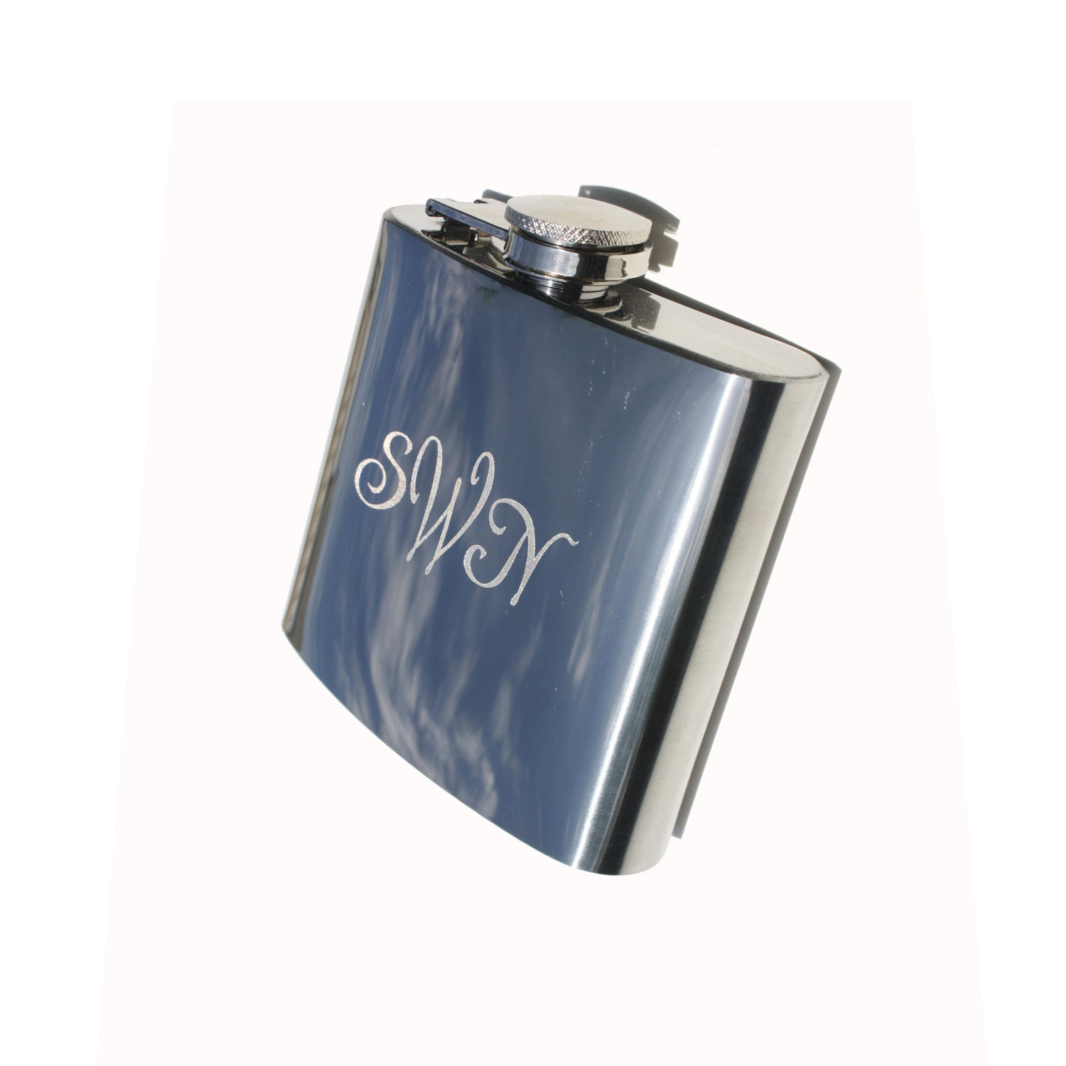 4 6 Oz Wedding Groomsmen Flask Set Stainless Steel Chrome Photo
